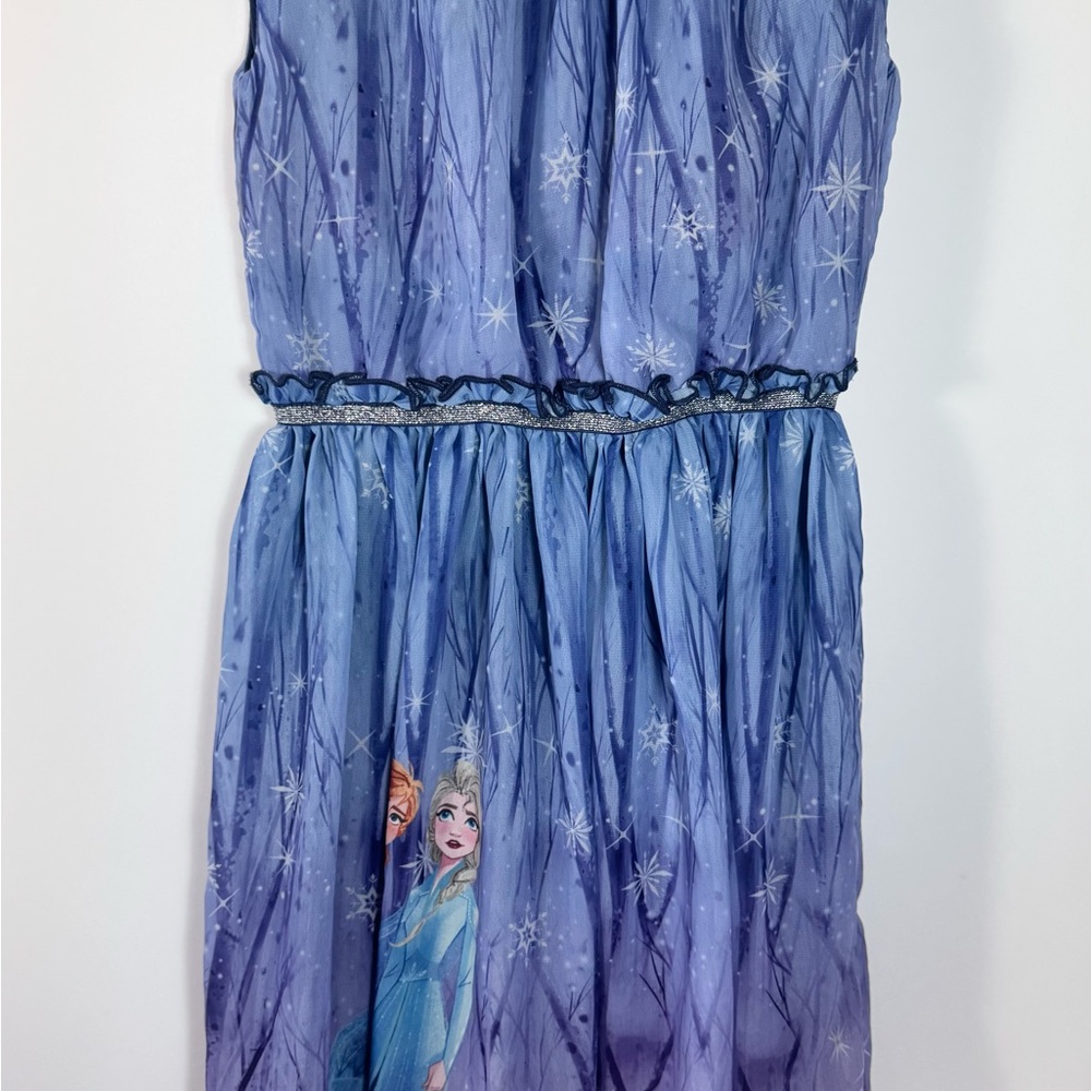 Disney Frozen Blue and Purple Casual Dress Girls M (10-12) ❄️🏰⛄️
